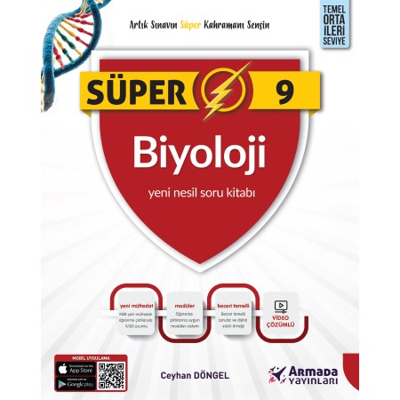 Armada Yayıınları Süper 9.Biyoloji PSF 14 Föy Yeni Nesil Soru Föyleri.